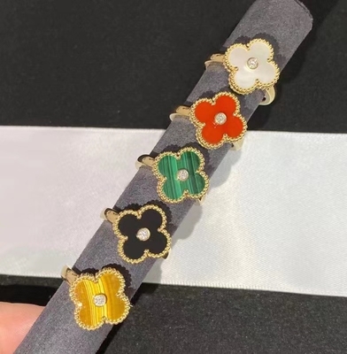 Luxury Vintage  Diamond Ring VCA 18k Yellow Gold Ring 1pcs