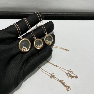 Women'S 18 Carat Gold Necklace 42cm Long With Diamond Arabic Jewelry
