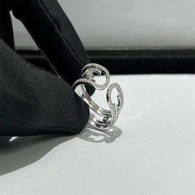 18k Gold Engagement AU750 Gold Move Ring Real Diamond Quality Gold Jewelry