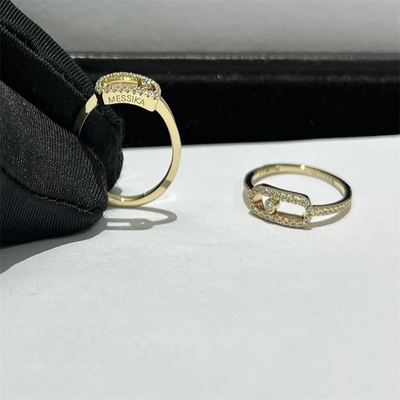Custom Jewelry 18k Gold Rings Lucky Move Messika Diamond Ring