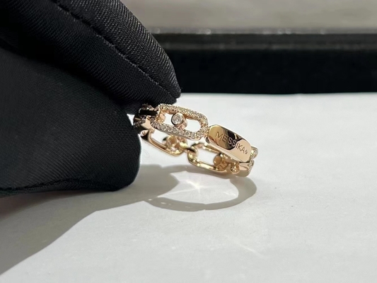 AU750 Gold jewelry rose gold diamond ring brand jewelry 18 k gold rings