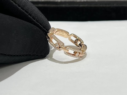 AU750 Gold jewelry rose gold diamond ring brand jewelry 18 k gold rings