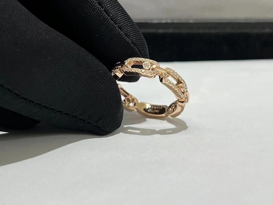 AU750 Gold jewelry rose gold diamond ring brand jewelry 18 k gold rings