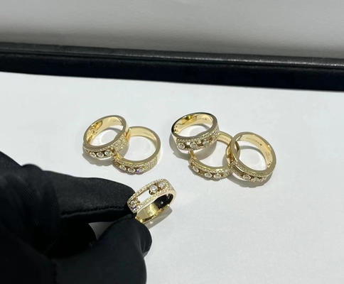 China Jewelry Factory custom AU750 Gold Luxury Brand Jewelry 18k Gold Diamond Ring