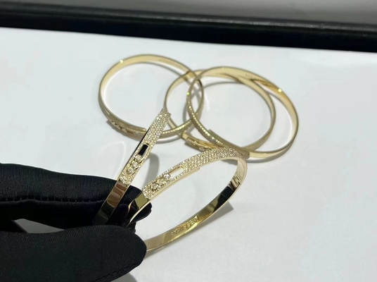 custom brand luxury diamond jewelry wish 18k diamond AU750 Gold bracelet