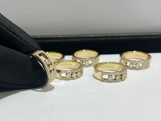 China Jewelry Factory custom AU750 Gold Luxury Brand Jewelry 18k Gold Diamond Ring