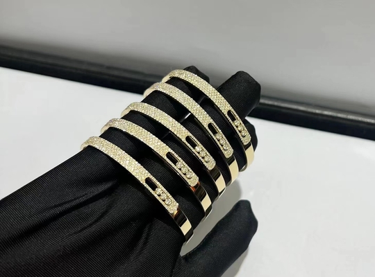 custom brand luxury diamond jewelry wish 18k diamond AU750 Gold bracelet