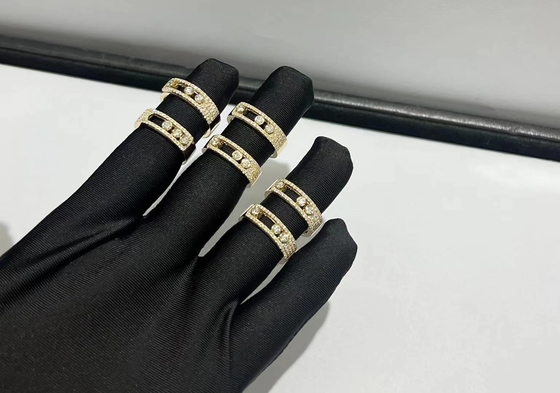China Jewelry Factory custom AU750 Gold Luxury Brand Jewelry 18k Gold Diamond Ring