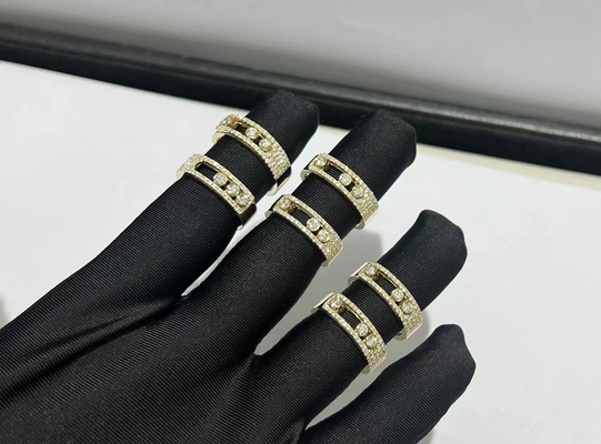 China Jewelry Factory custom AU750 Gold Luxury Brand Jewelry 18k Gold Diamond Ring
