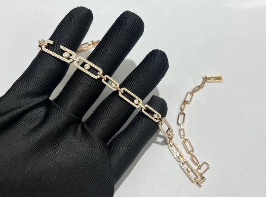 china jewelry factory 18k yellow gold diamond necklace AU750 Gold high brand jewelry