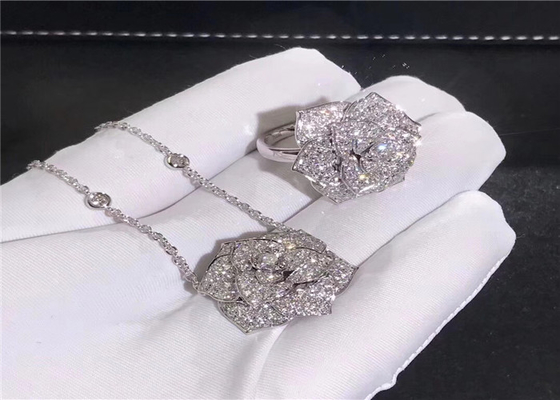 Exquisite 18K White Gold Diamond Engagement Ring customizable For Ladies the diamond jewelry company