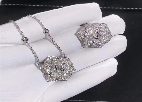 Exquisite 18K White Gold Diamond Engagement Ring customizable For Ladies the diamond jewelry company