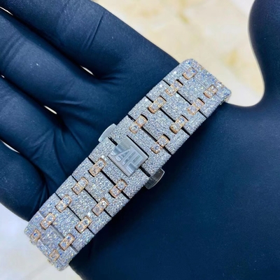 Iced Out Moissanite Diamond Watch Hip Hop Luxury Design Customized