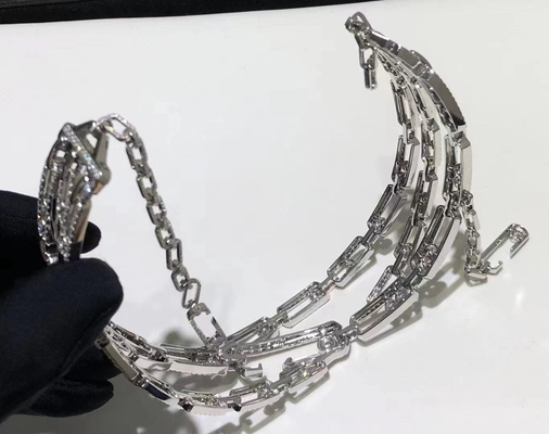AU750 Gold 18k White Gold Baby Move Pavé Diamond Necklace China Jewelry Supplier
