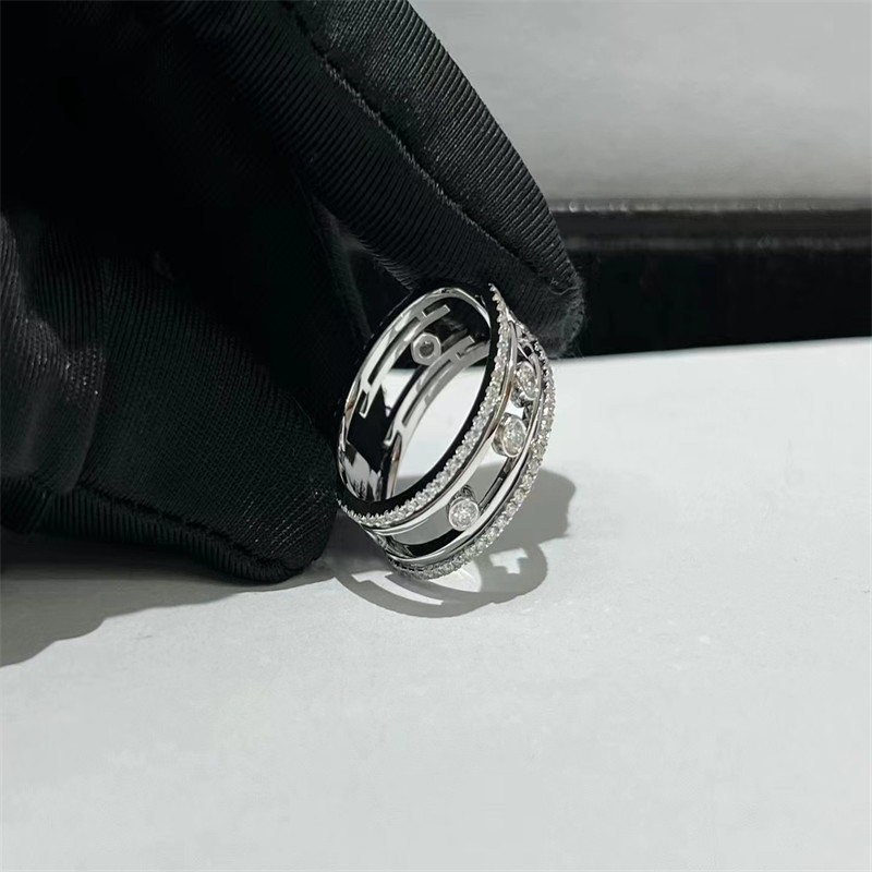 18k Gold Engagement AU750 Gold Move Ring Real Diamond Quality Gold Jewelry