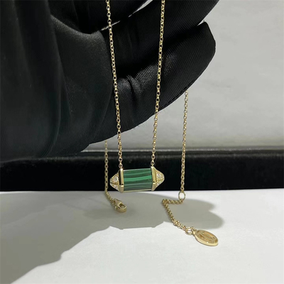 18k Brand Gioielli Gioielli personalizzati Melachite Diamante Colletto d'oro