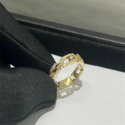 Nozze di lusso 18k oro anello di diamante VVS diamante AU750 oro anello di diamante