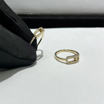 Gioielli personalizzati Anelli in oro da 18 carati Lucky Move AU750 Anello in oro diamante