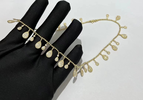 Colletto di diamanti in oro 18K giallo oro serpente di bohémien