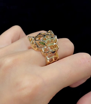 OEM ODM 18K Oro Diamante Anello Pantera Anello Jaguar Anello Tigre Anello personalizzato