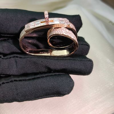 Finitura Custom massiccio 18k Oro Gioielli Anello Gioielli Diamanti Reali Marca Alta
