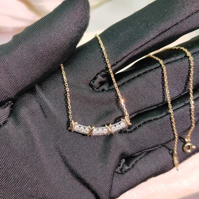 Luxury Real 18k Gold Diamonds Gioielli Moderni Disegni Infissi