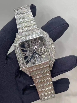 Orologi Moissanite su misura Orologi a cubo di ghiaccio su misura Produttore cinese di orologi a cubo di ghiaccio