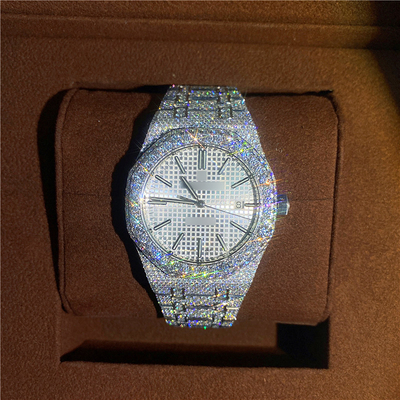 Orologio Bust Down, orologio di diamante ghiacciato, orologio da polso di diamante.