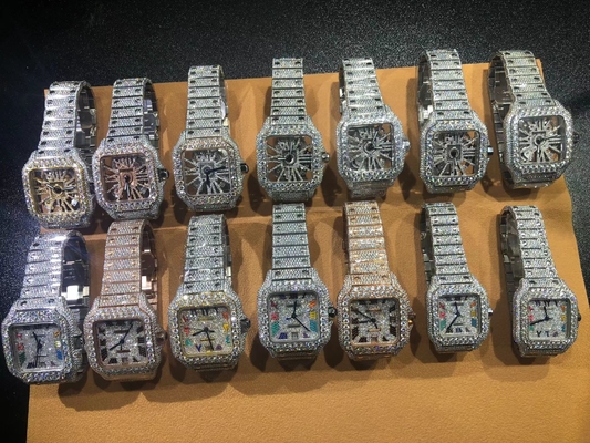Disegno di lusso Hip Hop Iced Out Lab Diamonds Moissanite Diamond Watch