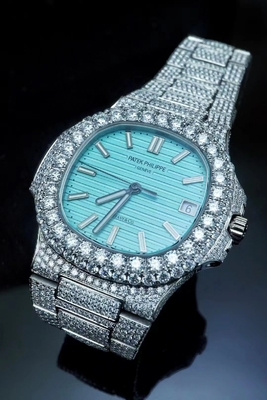 Patek Philippe orologio di moissanite ghiacciato DEF VVS orologio di moissanite con punteggio